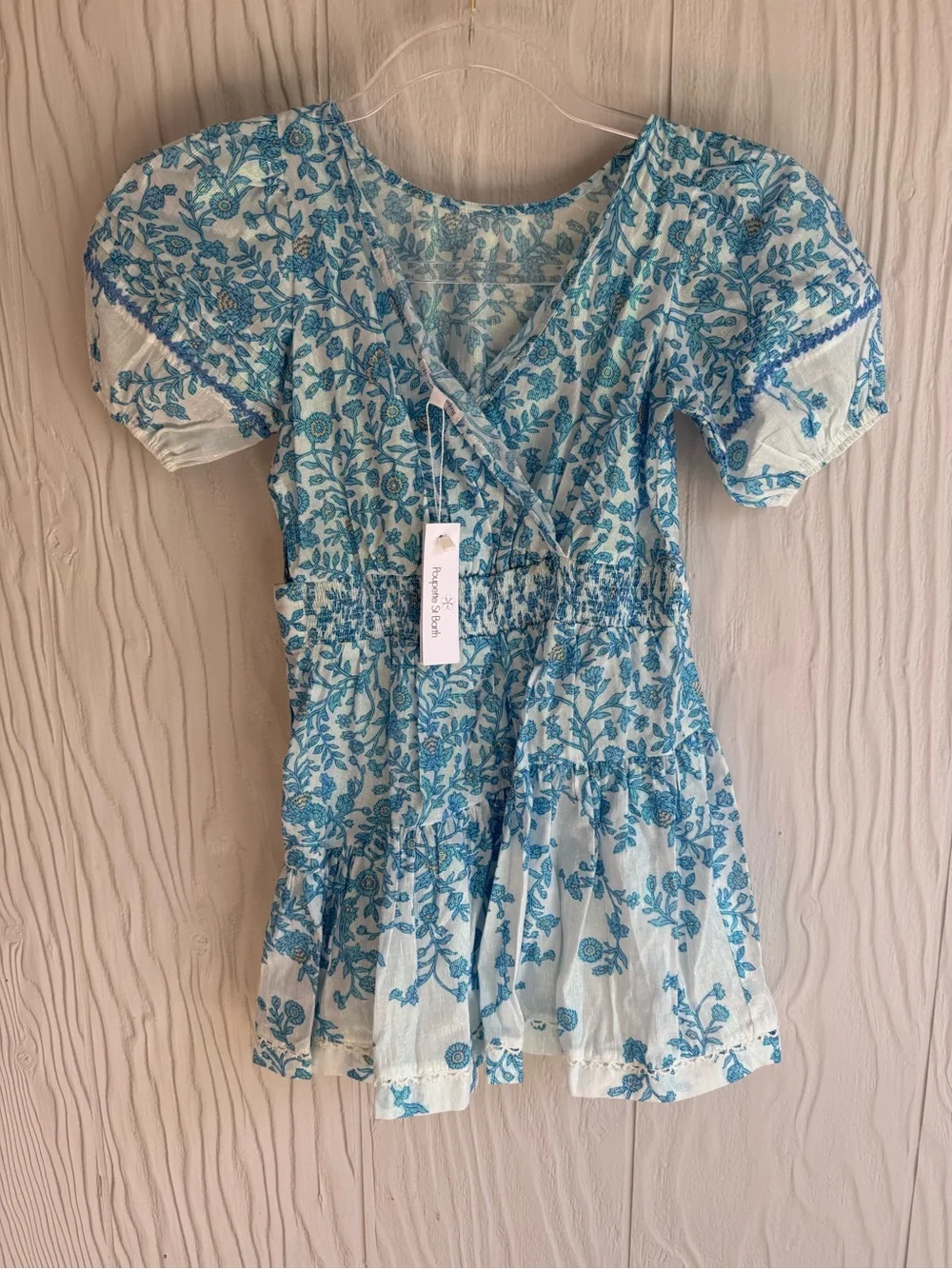 POUPETTE ST. BARTH MINI DRESS CHANTAL FOR GIRLS - BLUE LAZULI Sz: 6